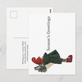 Whimsical Christmas Gnome Briefkaart - Groet (Voorkant / Achterkant)