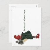 Whimsical Christmas Gnome Briefkaart - Groet (Voorkant / Achterkant)