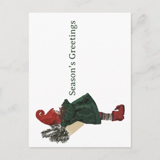 Whimsical Christmas Gnome Briefkaart - Groet (Voorkant)