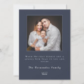 Whimsical Christmas Gnome Familiefoto Feestdagenkaart (Achterkant)