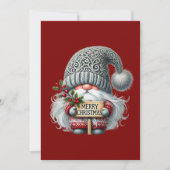 🎅 Whimsical Christmas Gnome Feestdagenkaart (Voorkant)