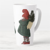 Whimsical Christmas Gnome Latte Mok (Rechterhoek)