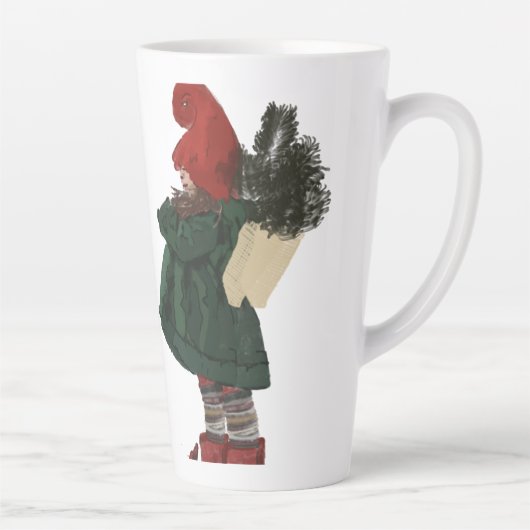 Whimsical Christmas Gnome Latte Mok (Rechts)