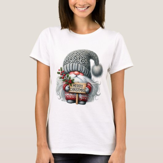 🎅 Whimsical Christmas Gnome T-shirt (Voorkant)
