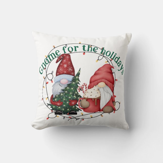 Whimsical Christmas Gnomes Scandinavische vakantie Kussen (Voorkant)