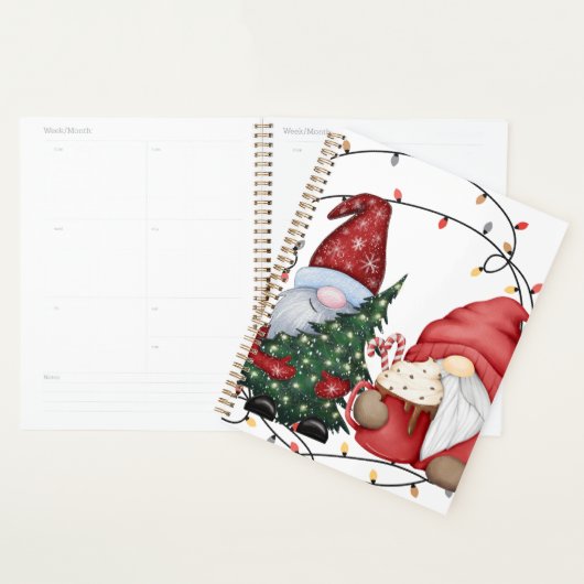 Whimsical Christmas Gnomes Scandinavische vakantie Planner (Display)