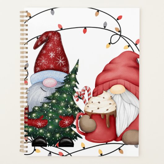 Whimsical Christmas Gnomes Scandinavische vakantie Planner (Voorkant)