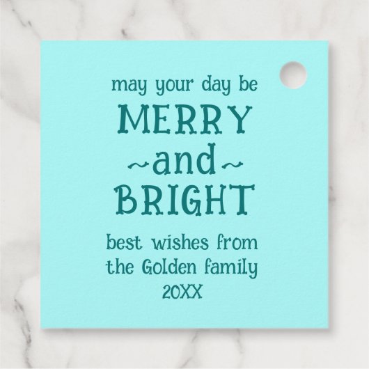 Whimsical Christmas Grid Cute Bright Holiday Gift Bedankjes Labels (Achterkant)