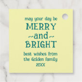 Whimsical Christmas Grid Cute Bright Holiday Gift Bedankjes Labels (Achterkant)
