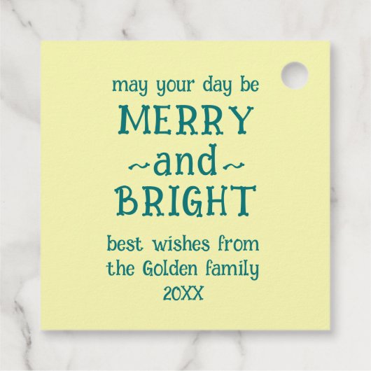Whimsical Christmas Grid Cute Bright Holiday Gift Bedankjes Labels (Achterkant)