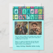 Whimsical Christmas Grid Cute Custom 2 PHOTO  Feestdagenkaart (Achterkant)