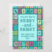 Whimsical Christmas Grid Cute Custom 2 PHOTO Feestdagenkaart (Voorkant)