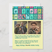 Whimsical Christmas Grid Cute Custom 2 PHOTO  Feestdagenkaart (Achterkant)