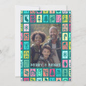 Whimsical Christmas Grid Cute Custom 3 PHOTO  Feestdagenkaart (Voorkant)