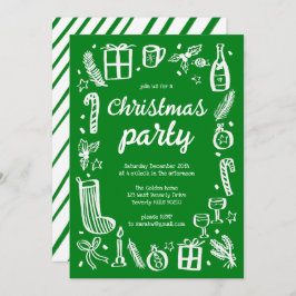 Whimsical Christmas Holiday Party Schattige Custom Kaart