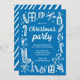 Whimsical Christmas Holiday Party Schattige Custom Kaart