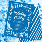 Whimsical Christmas Holiday Party Schattige Custom Kaart