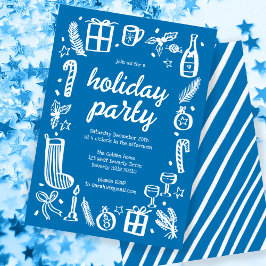 Whimsical Christmas Holiday Party Schattige Custom Kaart