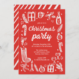 Whimsical Christmas Holiday Party Schattige Custom Kaart