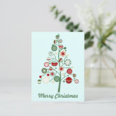 Whimsical Christmas Holiday Tree Briefkaart (Staand voorkant)