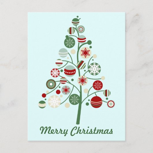 Whimsical Christmas Holiday Tree Briefkaart (Voorkant)
