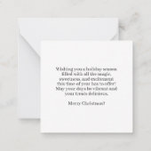 Whimsical Christmas Hot Cocoa & Treats Notitiekaartje (Achterkant)