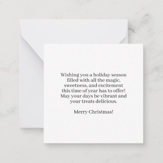 Whimsical Christmas Hot Cocoa & Treats Notitiekaartje (Achterkant)