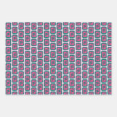 Whimsical Christmas Icon Grids Cute Bright Holiday Inpakpapier Vel (Voorkant 2)