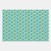 Whimsical Christmas Icon Grids Cute Bright Holiday Inpakpapier Vel (Voorkant 2)