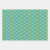 Whimsical Christmas Icon Grids Cute Bright Holiday Inpakpapier Vel (Voorkant)