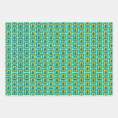 Whimsical Christmas Icon Grids Cute Bright Holiday Inpakpapier Vel (Voorkant 3)