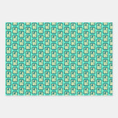 Whimsical Christmas Icon Grids Cute Bright Holiday Inpakpapier Vel (Voorkant 2)