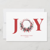 Whimsical Christmas Joy Snoep Wreath Minimalist Feestdagenkaart (Voorkant)