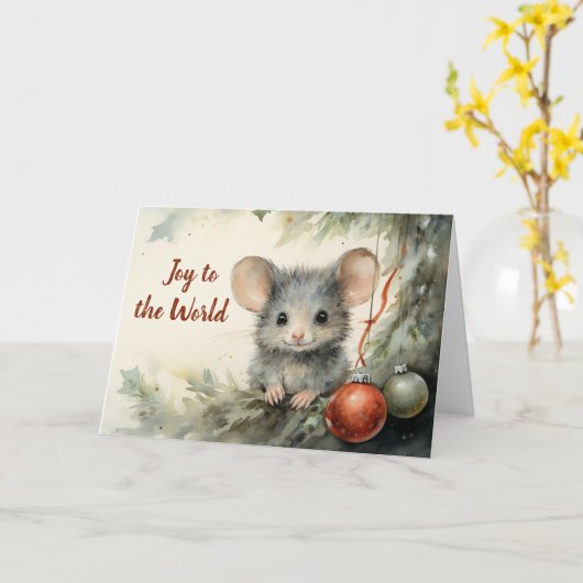 Whimsical Christmas Kaart (Gele Bloem)