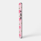 Whimsical Christmas Kousen Geschenken Patroon Roze iPhone Hoesje (Linkerkant)