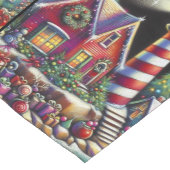 Whimsical Christmas Lighthouse gepersonaliseerd Korte Tafelloper (Hoek)