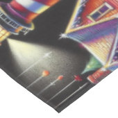 Whimsical Christmas Lighthouse gepersonaliseerd Tafelkleed (Gekanteld)