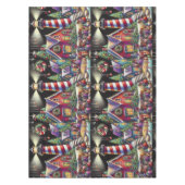 Whimsical Christmas Lighthouse gepersonaliseerd Tafelkleed (Voorkant)