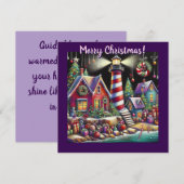 Whimsical Christmas Lighthouse Gepersonaliseerde K (Voorkant / Achterkant)