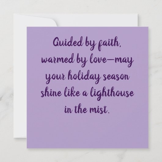 Whimsical Christmas Lighthouse Gepersonaliseerde K (Achterkant)