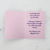 Whimsical Christmas Lighthouse Holiday Kaart (Binnen)