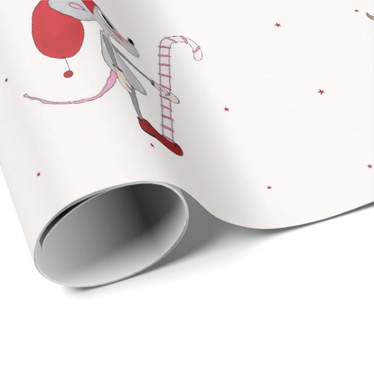 Whimsical Christmas Mice Wrapping Paper  Cadeaupapier (Rol Hoek)