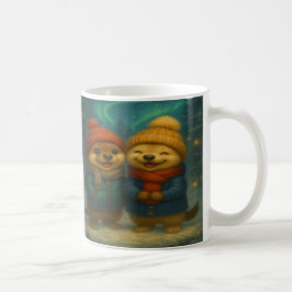 Whimsical Christmas Mug with Cozy Animal Friends Koffiemok