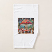 Whimsical Christmas Mushroom Handdoek Design (Handdoek)