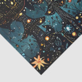 Whimsical Christmas Night Decoupage Craft Paper Tissuepapier (Detail)