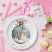 Whimsical Christmas Ornament Paper Plates Papieren Bordje (Feest)