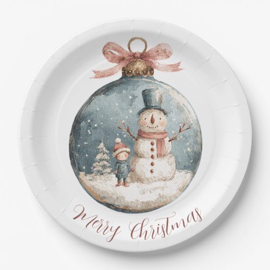 Whimsical Christmas Ornament Paper Plates Papieren Bordje (Voorkant)