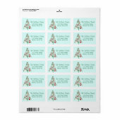 Whimsical Christmas Ornament Tree Adresetiketten Etiket (Full Sheet)