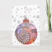 Whimsical Christmas Ornament Wenskaart Feestdagen Kaart (Voorkant)