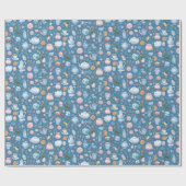 Whimsical Christmas Pattern Wrapping Paper Cadeaupapier (Vlak)